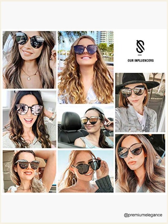 Vintage Round Oversized Sunglasses UV400 Protection Spring Hinge main image 7